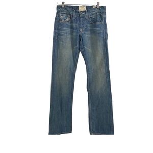 Taverniti jeans zeppelin 19 straight legs button fly jeans medium wash y2k sz 29